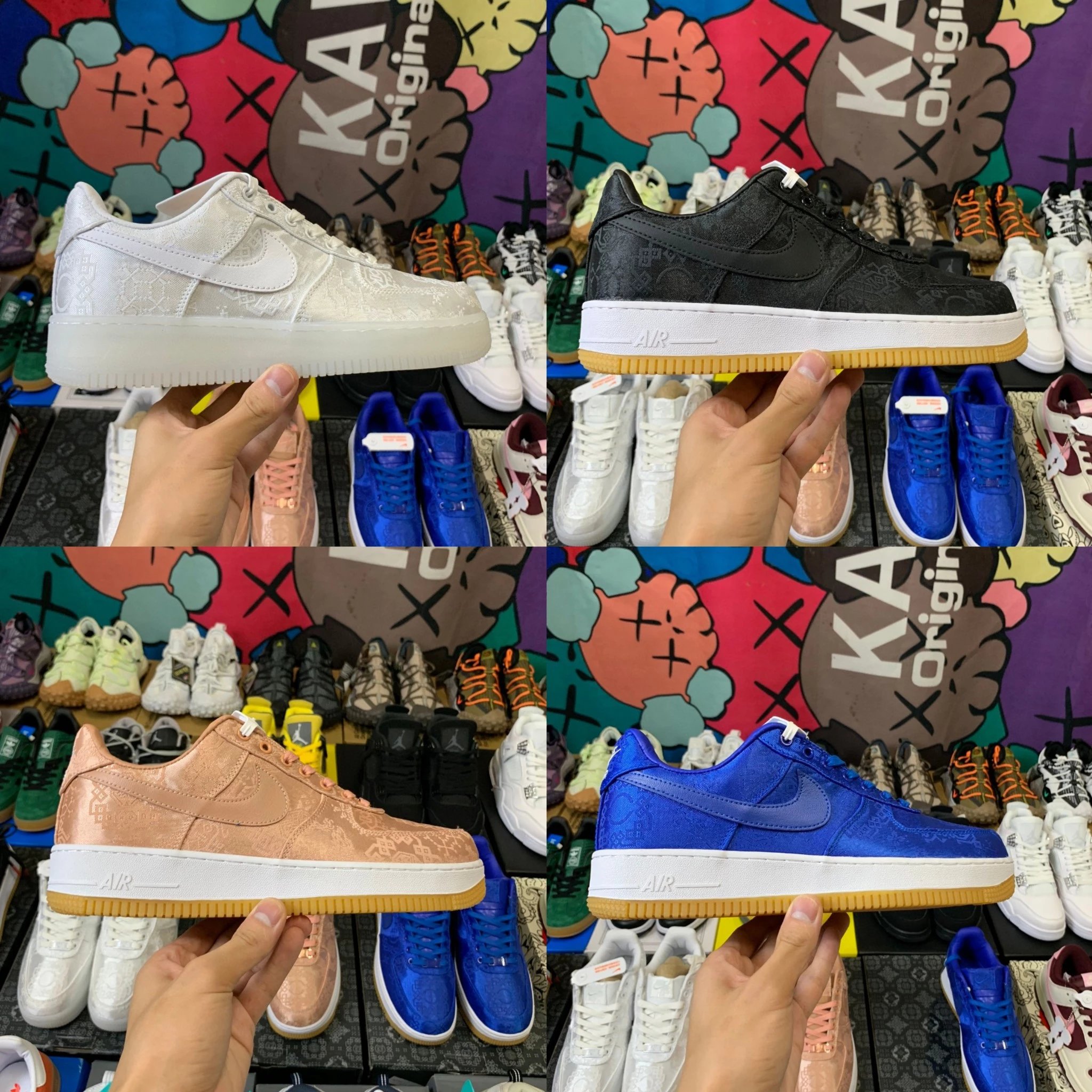 Nike CLOT x Fragment Air Force 1 Low Top Sneakers