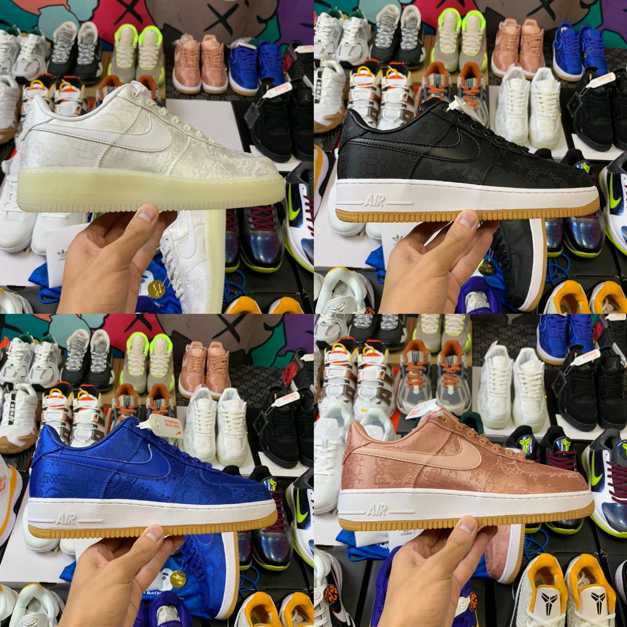 CLOT x Fragment x Nike Air Force 1 Sneakers