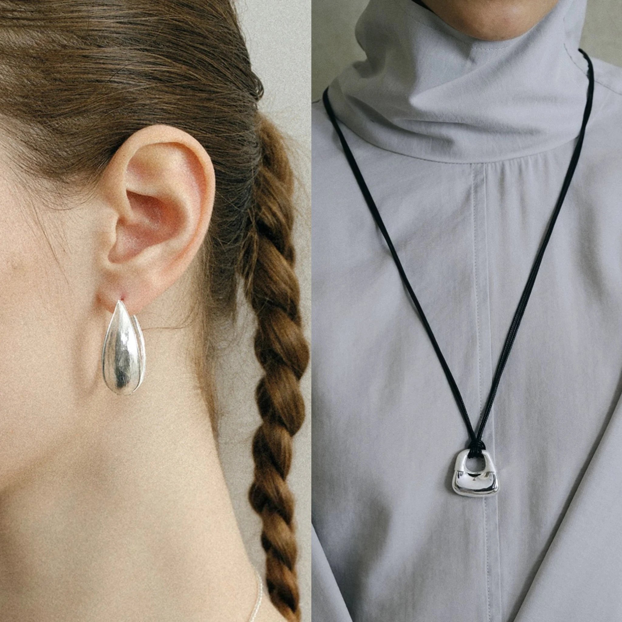 Niche brand SOFT ROOM new product embroidered lock bag necklace pod earrings