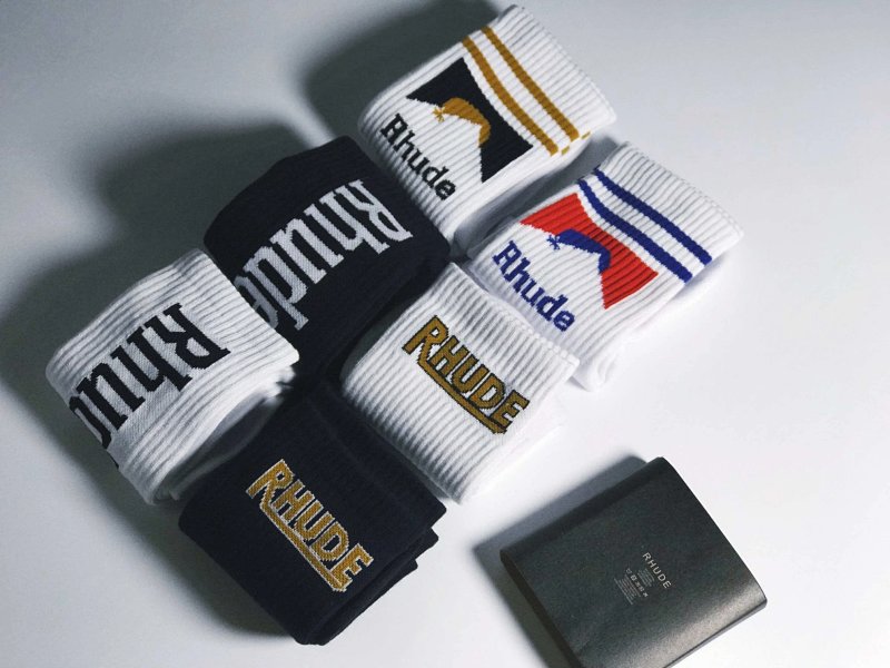 RHUDE CREST LOGO SOCK 白蓝波峰 袜子