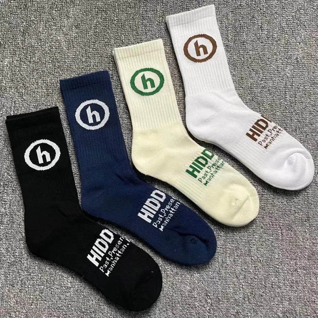 Design HIDDEN EN Future New York Socks White / Green Socks - 5