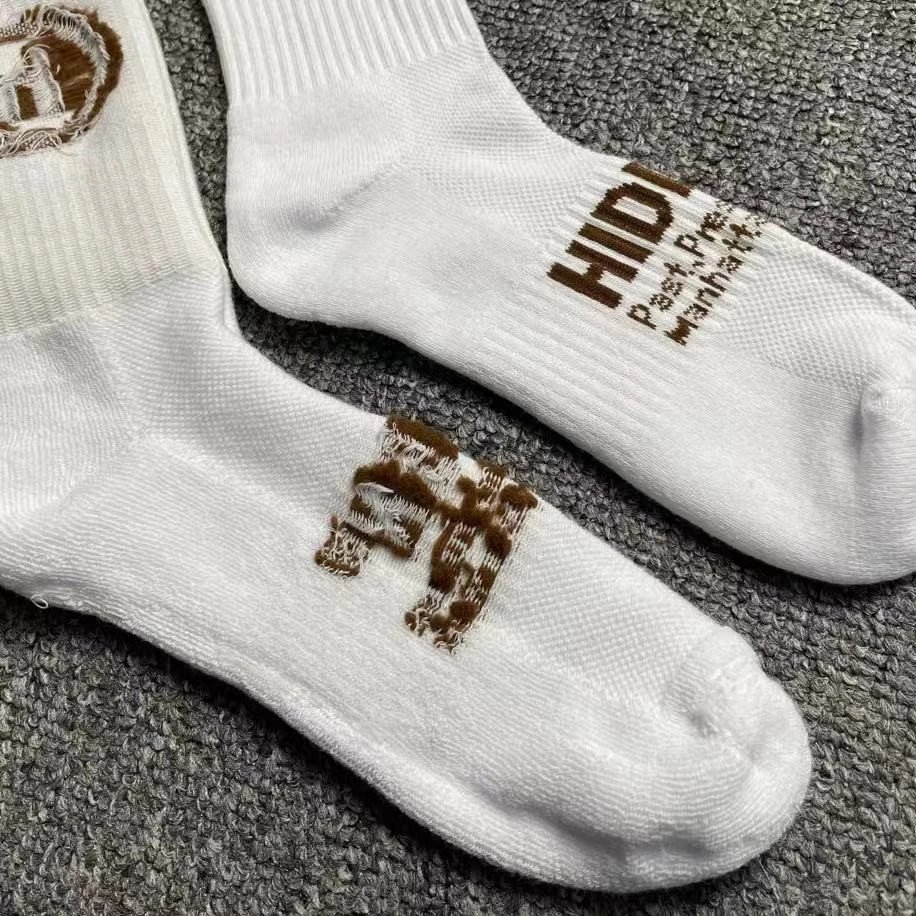 Design HIDDEN EN Future New York Socks White / Green Socks - 10