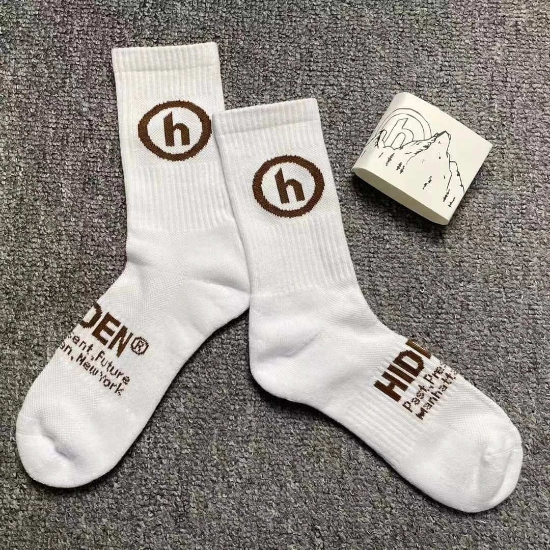 Design HIDDEN EN Future New York Socks White / Green Socks - 6