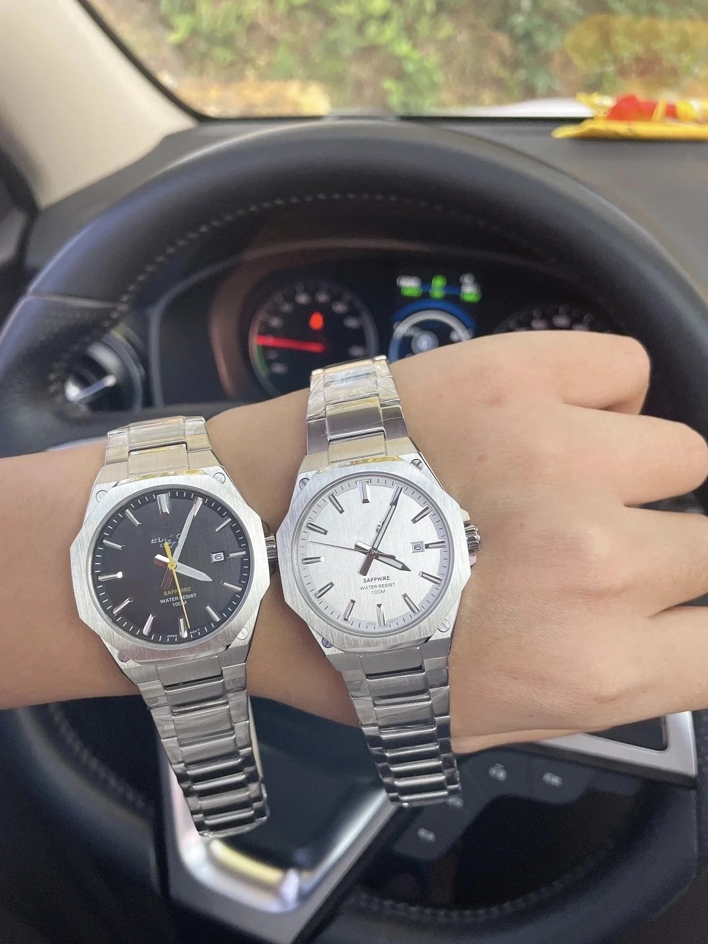 Spot new watch EFR-S108D, first generation of agricultural oak tree steel strip, electronic version, sapphire ultra-thin steel shell men's watch, women's watch, multifunctional night light fluorescent calendar, ultra-thin fashion, business simplicity, sports, men's and women's couple's watch, watch