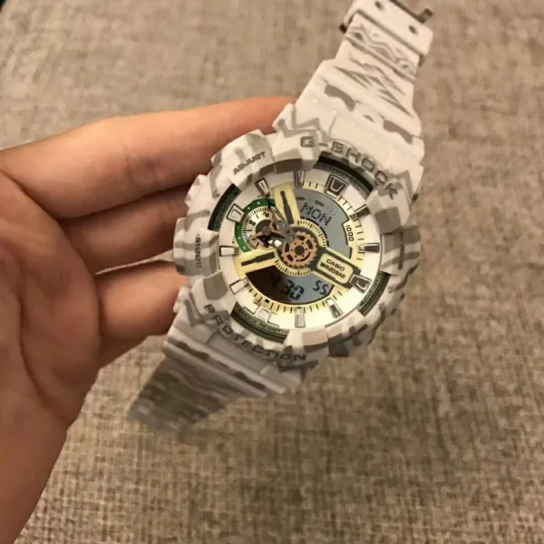 Casio G-Shock GA-110 Camouflage White Watch Watches - 1