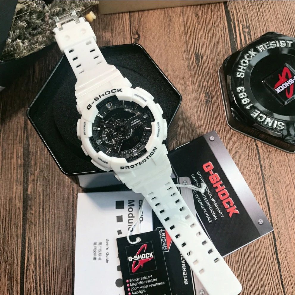 Casio G-Shock GA-110 White Resin Watch Watches - 1