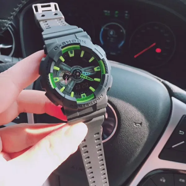 Casio G-Shock GA-110 Lime Green Accents Quartz Watch Watches - 1