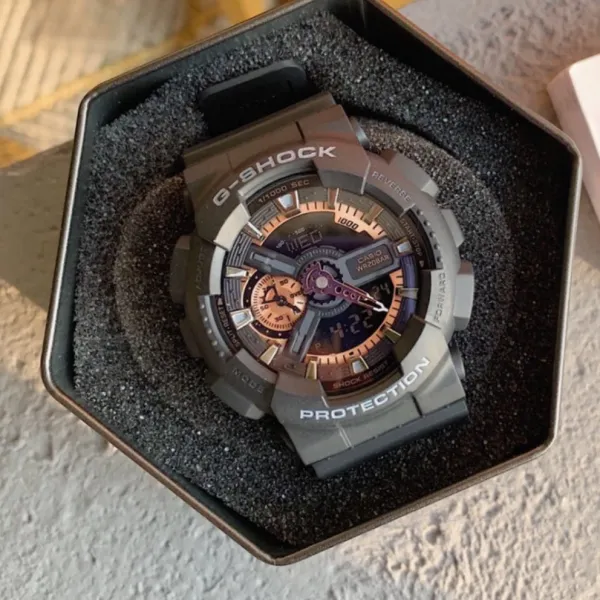 Casio G-Shock GA-110RG-8A Analog-Digital Watch Gray Rose Gold Watches - 1