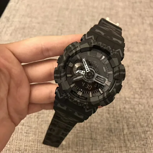 Casio G-Shock GA-110 Camo Black Quartz Watch Watches - 1