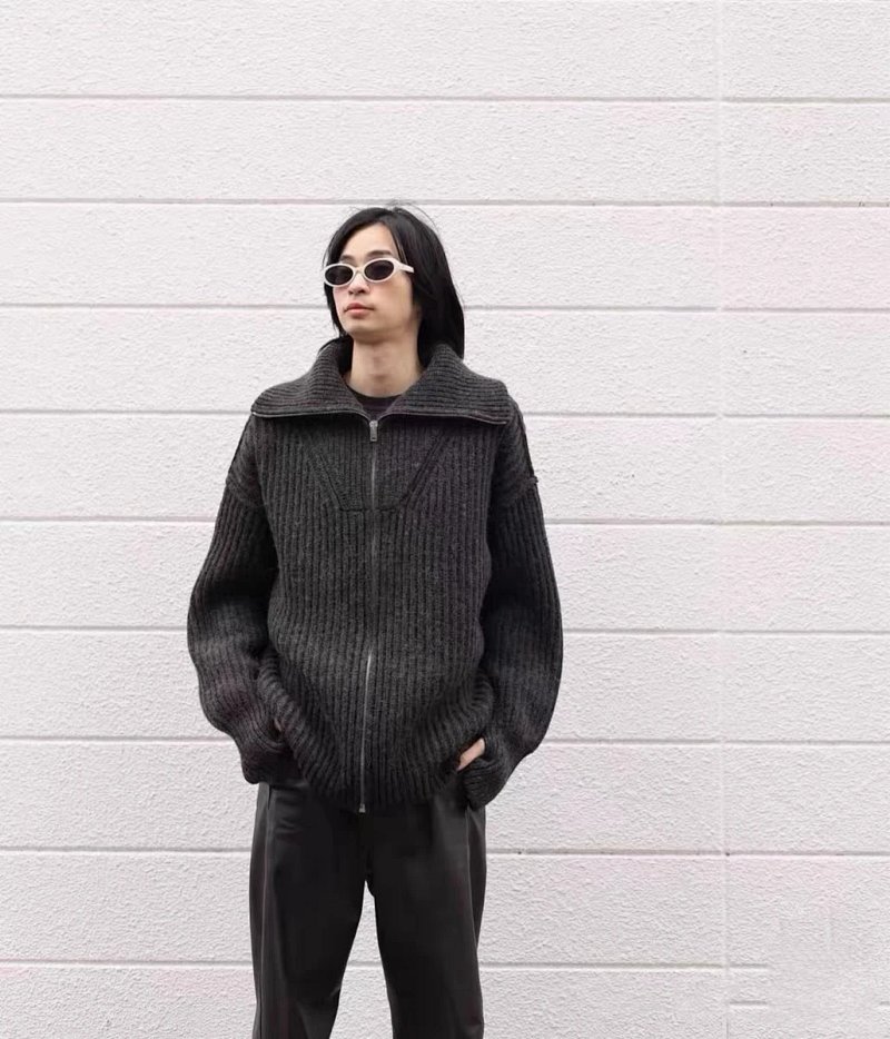 Lem 24fw Alpaca Wool Collar Sweater