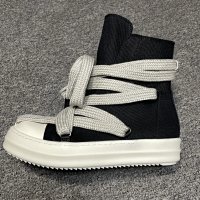 RO black high-thick shoelaces