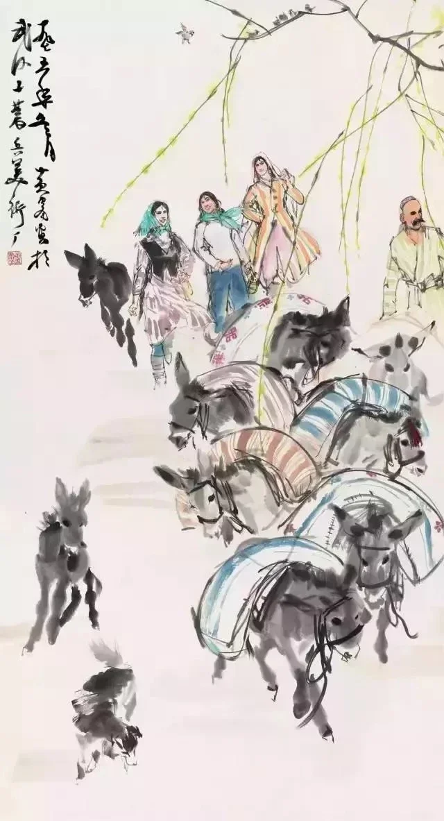 黄胄人物画欣赏
