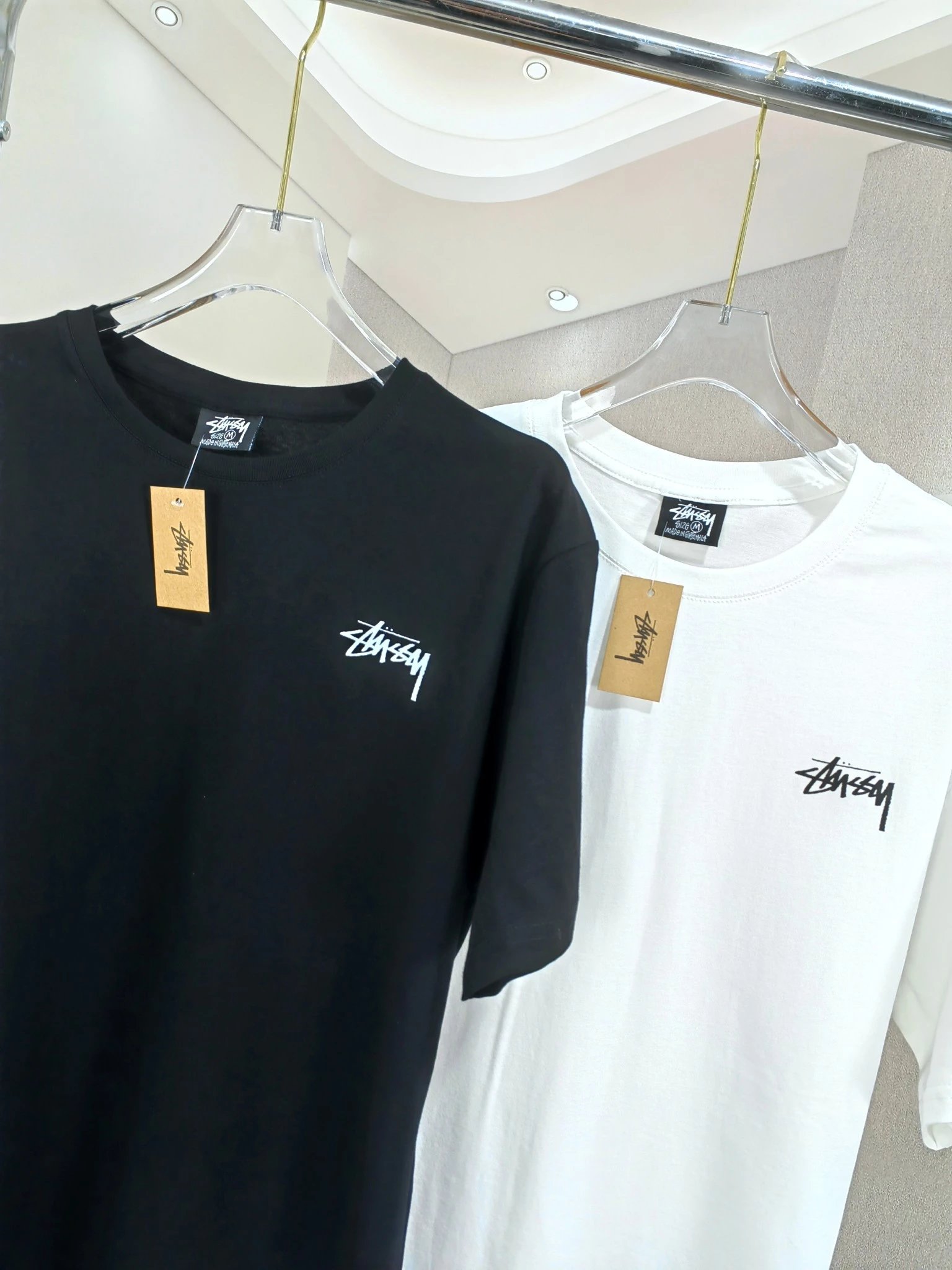 STUSSY 斯图西 TEE Dice Pigment 海岛卡通明信片 男女短袖T恤
 21s 220g 40支双纱新疆棉 市场天花板品质 辅料 贴纸 包装  2