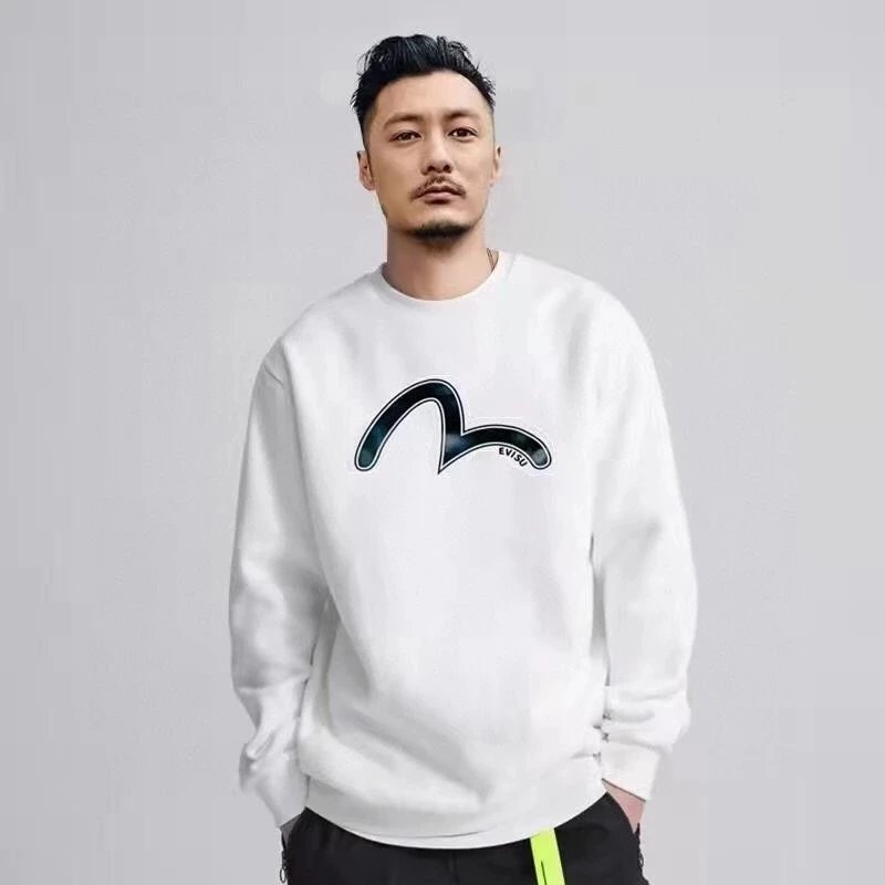 小福家EV1SU余文乐同款大M海鸥男女情侣款高品质纯棉原标圆领卫衣 2