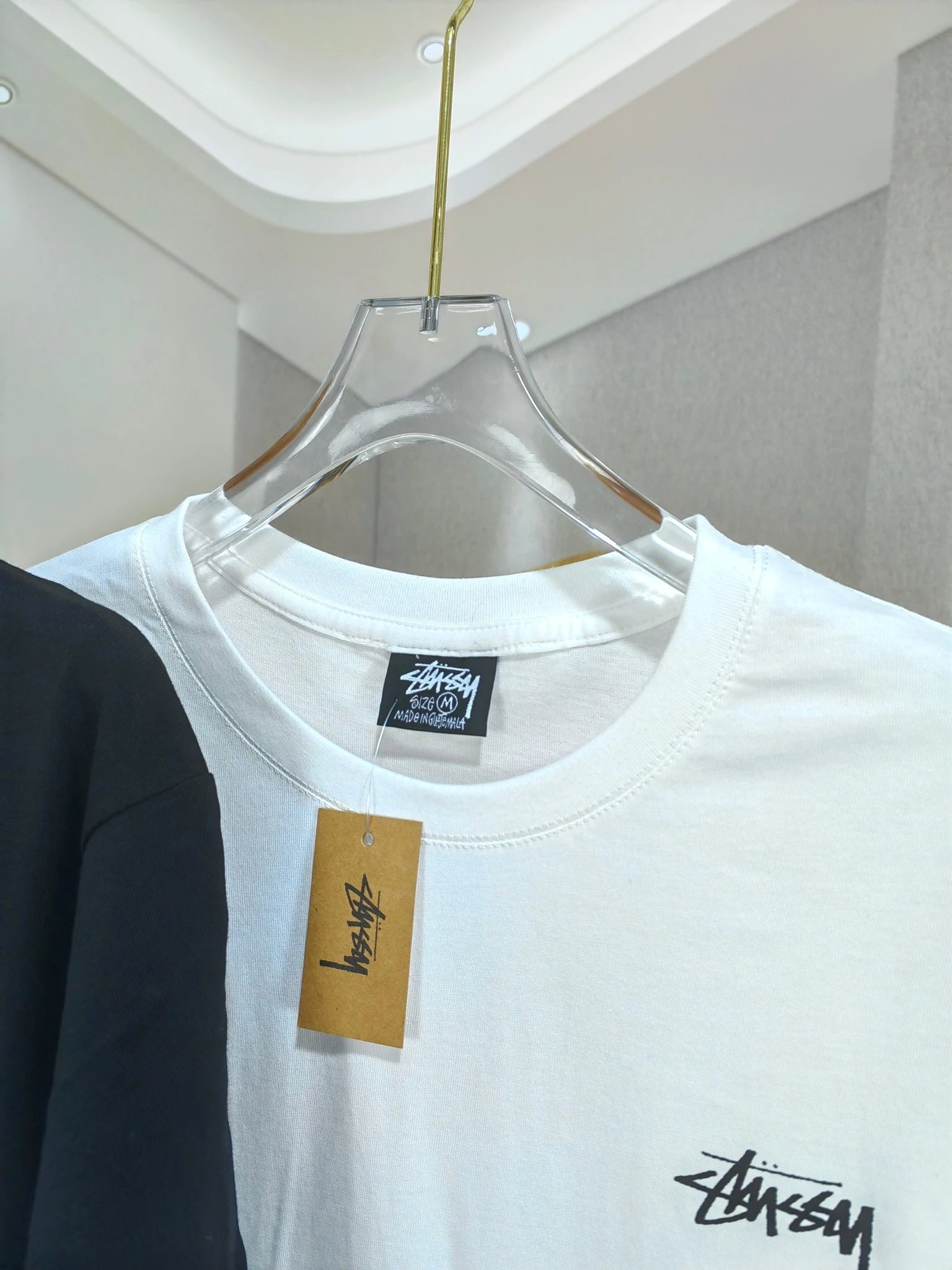 STUSSY 斯图西 TEE Dice Pigment 海岛卡通明信片 男女短袖T恤
 21s 220g 40支双纱新疆棉 市场天花板品质 辅料 贴纸 包装  7