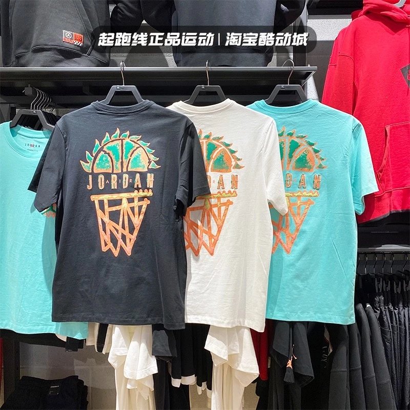 JORDAN SPORT DNA男子22SS夏季情侣款篮球训练运动休闲短袖T恤纯棉印花轻便柔软 6