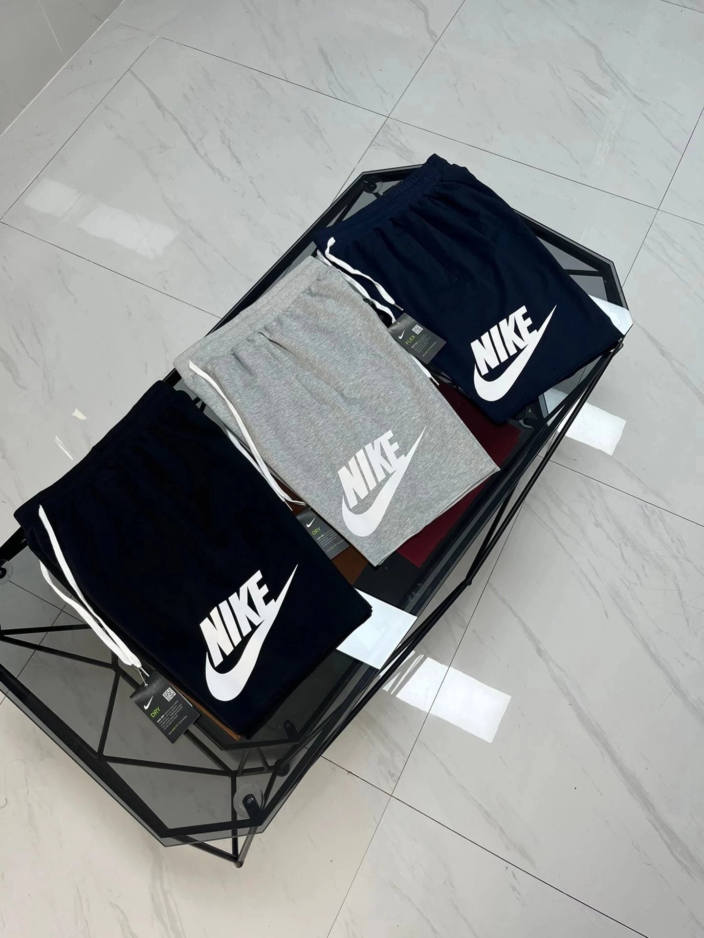 耐克NIKE夏季基础款运动宽松印花logo五分裤短裤 2