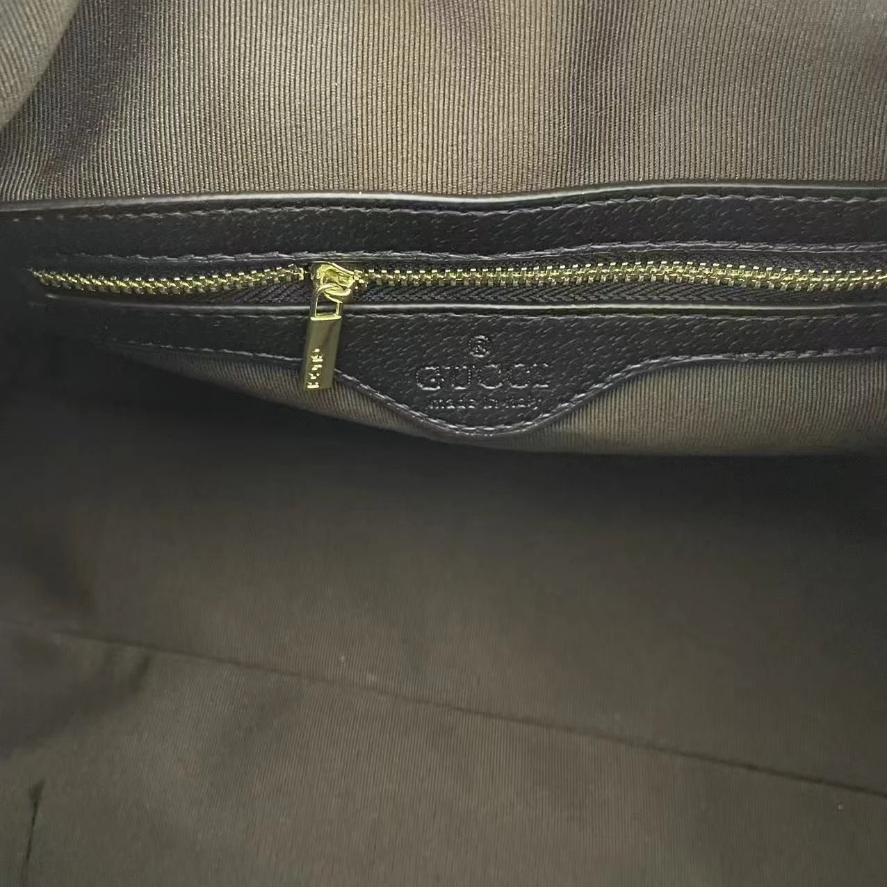 GUCC1古池 品牌印花经典时尚 小牛皮拼帆布 手提包 女款 褐色 12