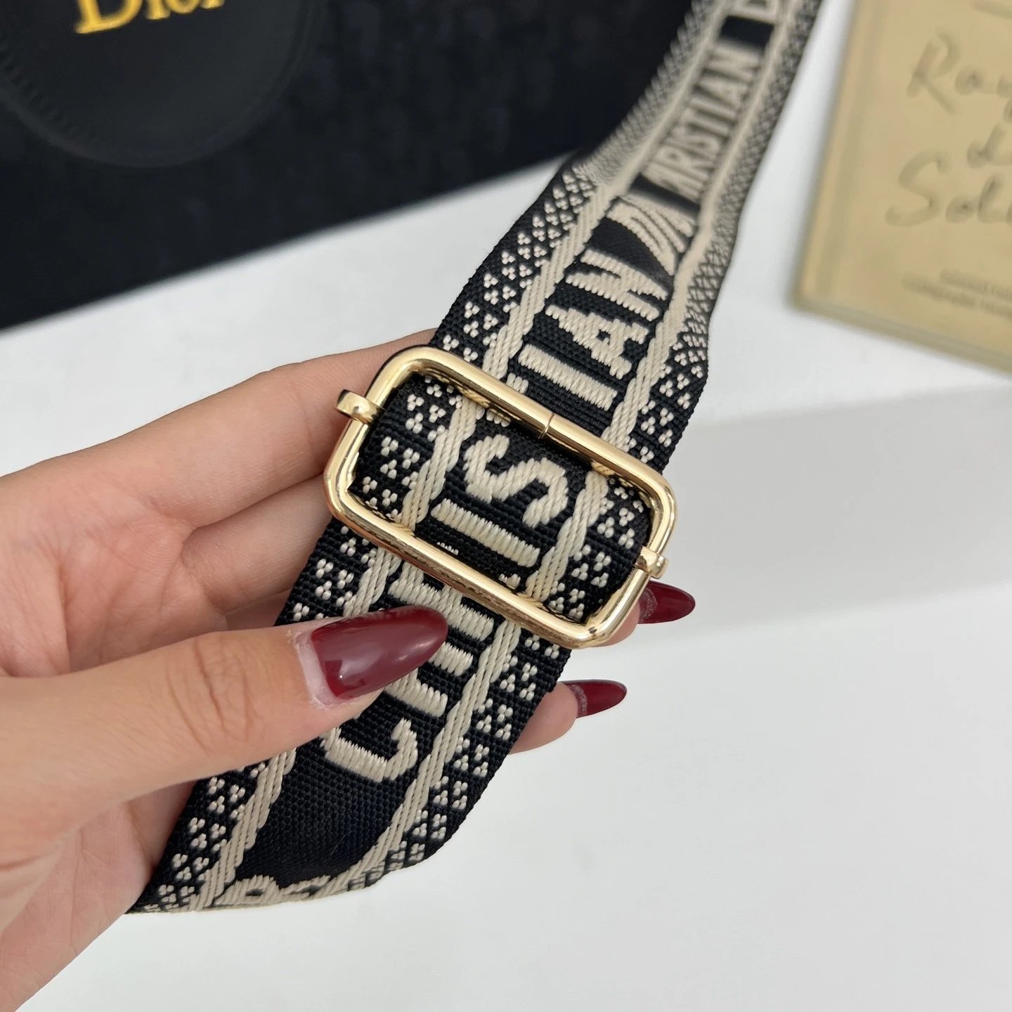D10R迪澳 加大款 BookTote 品牌标志刺绣可调节可拆卸肩带 棉 手提包  女款 蓝色 5