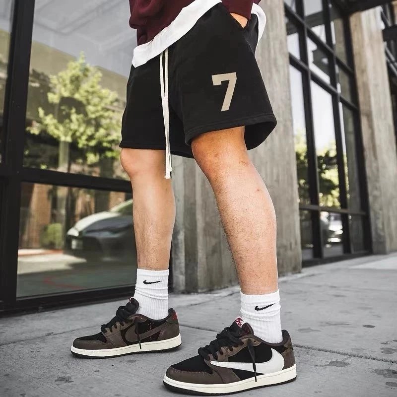 FEAR OF GOD FOG主线第七季高街数字7印花美式五分短裤 面料采用 纯棉毛圈裤子直筒宽松版 透气性好 事 5