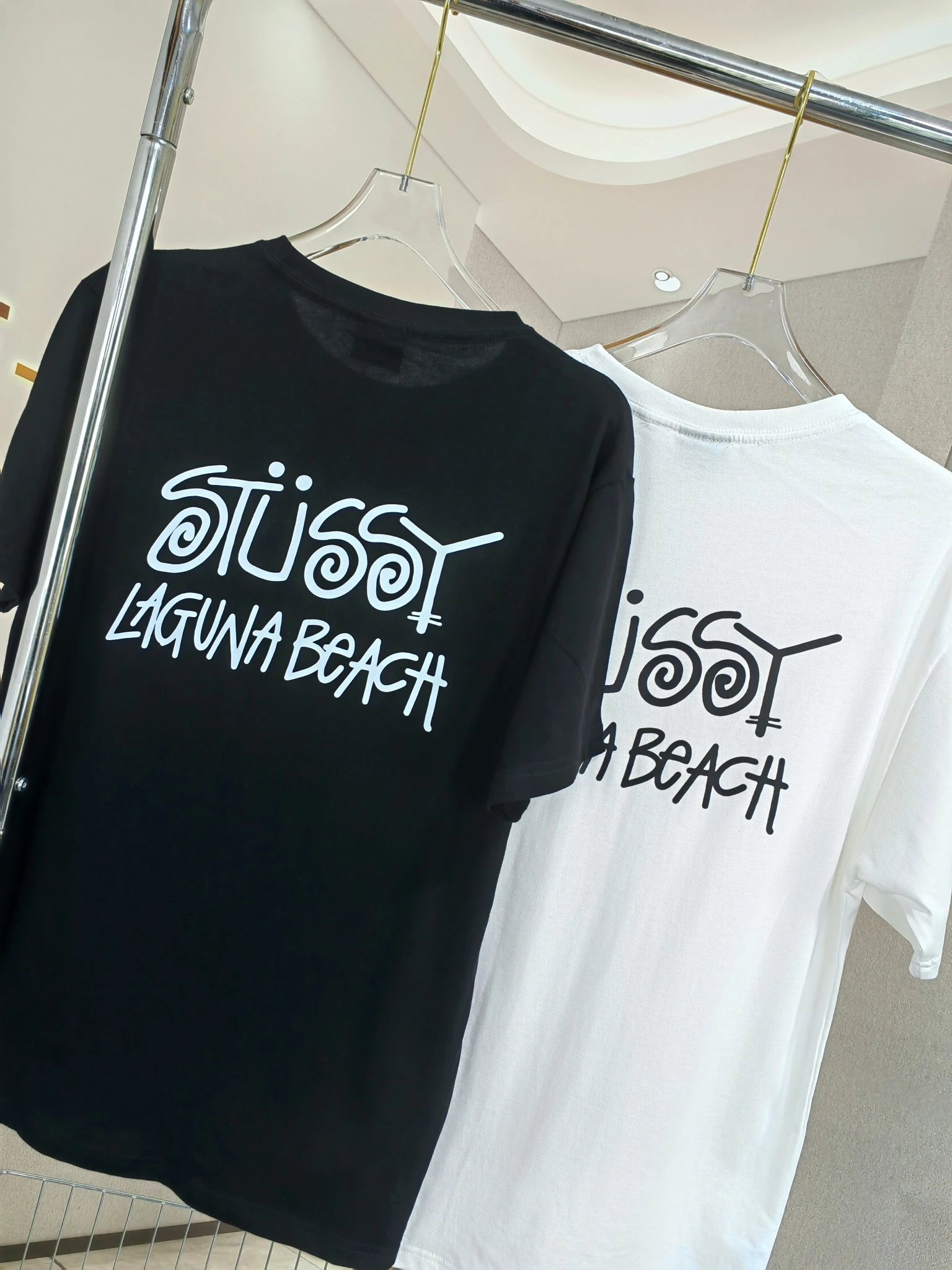 Stussy x OUR LEGACY x Denim Tears三方联名款 Our LegacyLaguna Tee撞色字母徽标Logo短袖T恤
 男女同款2 3