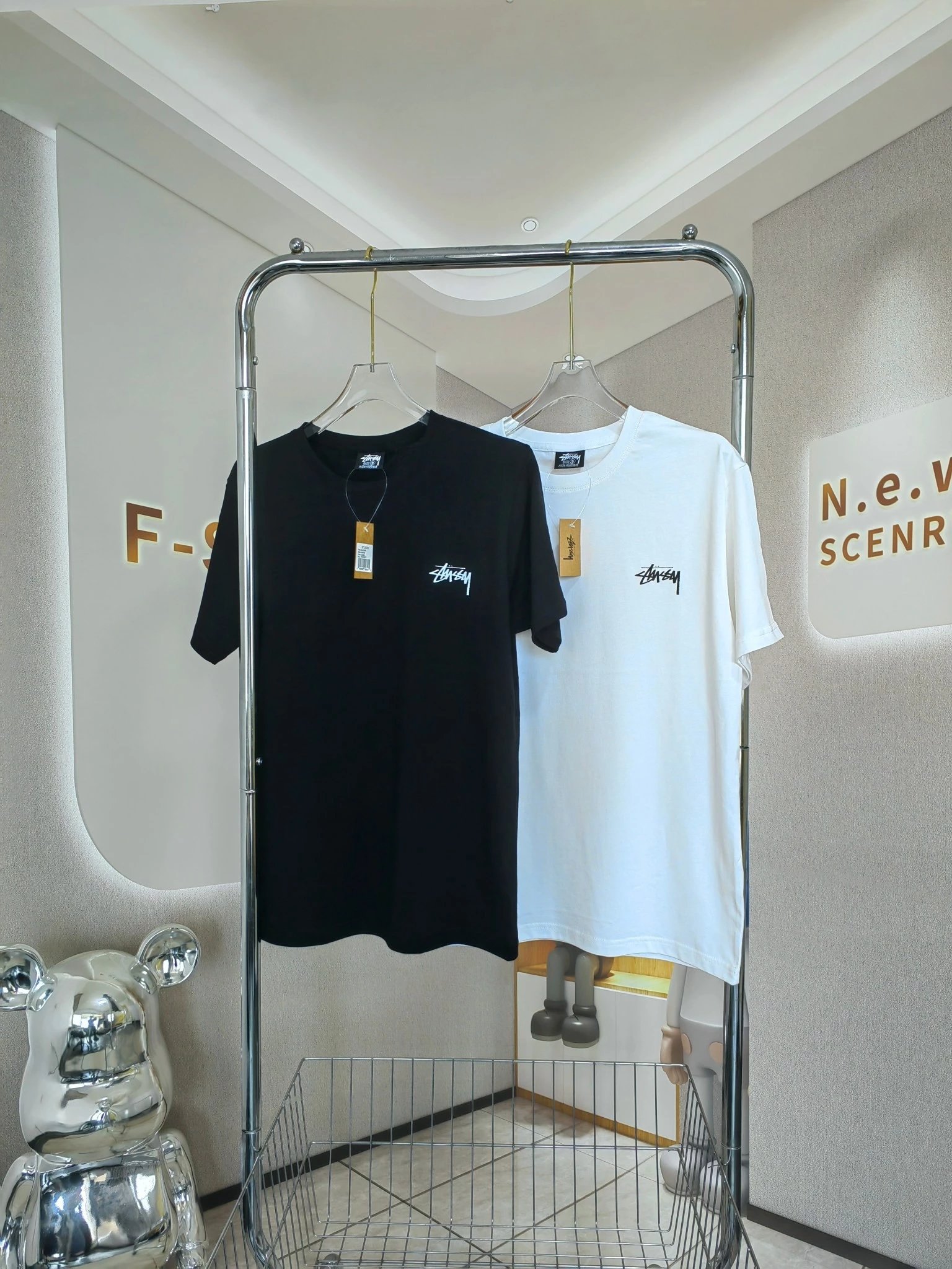 Stussy x OUR LEGACY x Denim Tears三方联名款 Our LegacyLaguna Tee撞色字母徽标Logo短袖T恤
 男女同款2 4