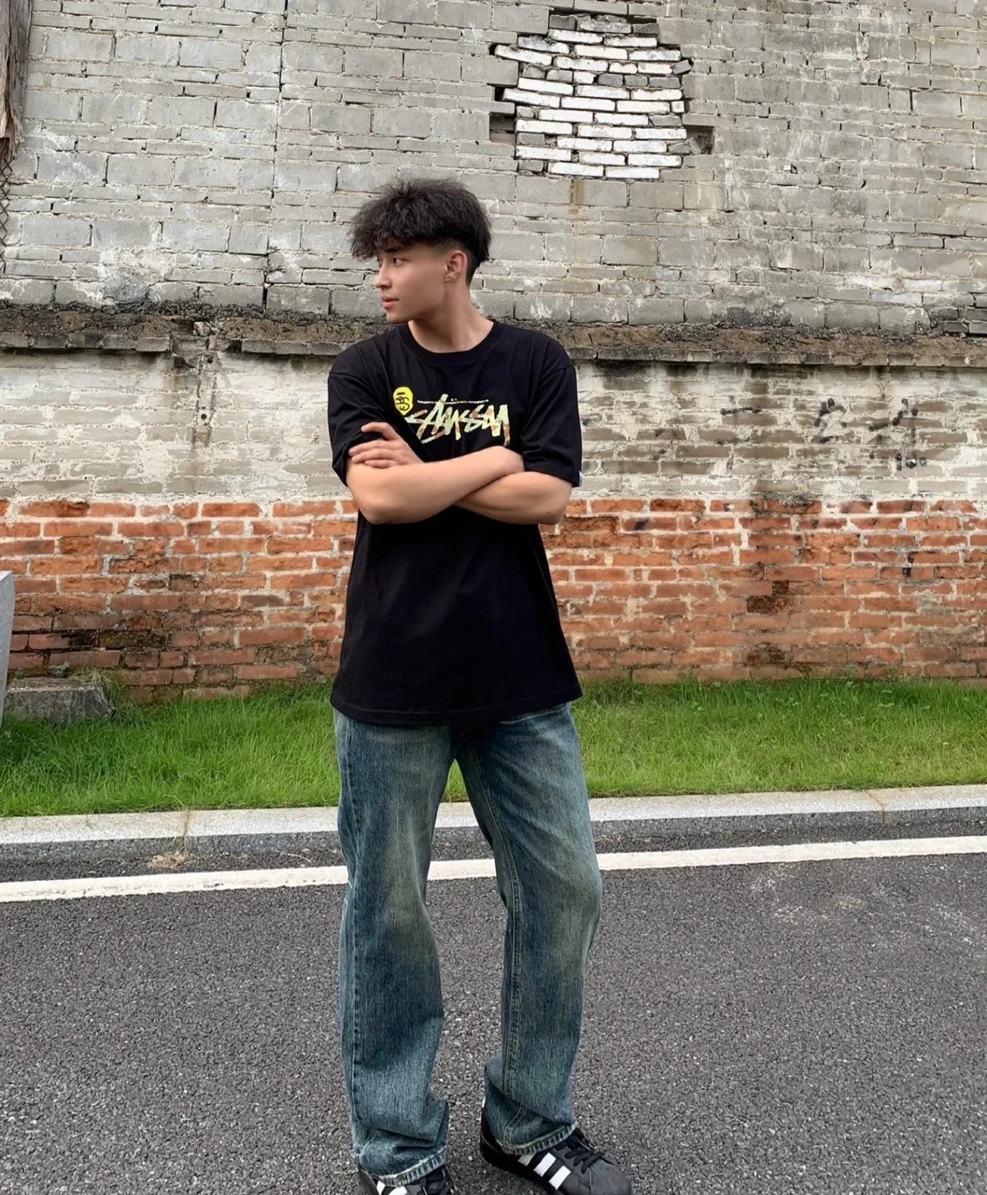 p9000177款bape鲨鱼嘴stussy斯图西联名款短袖T恤  男女同款  码数smlxlxxl  黑色 3