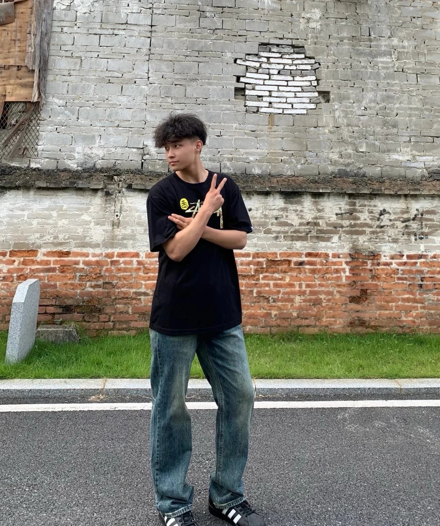 p9000177款bape鲨鱼嘴stussy斯图西联名款短袖T恤  男女同款  码数smlxlxxl  黑色 5