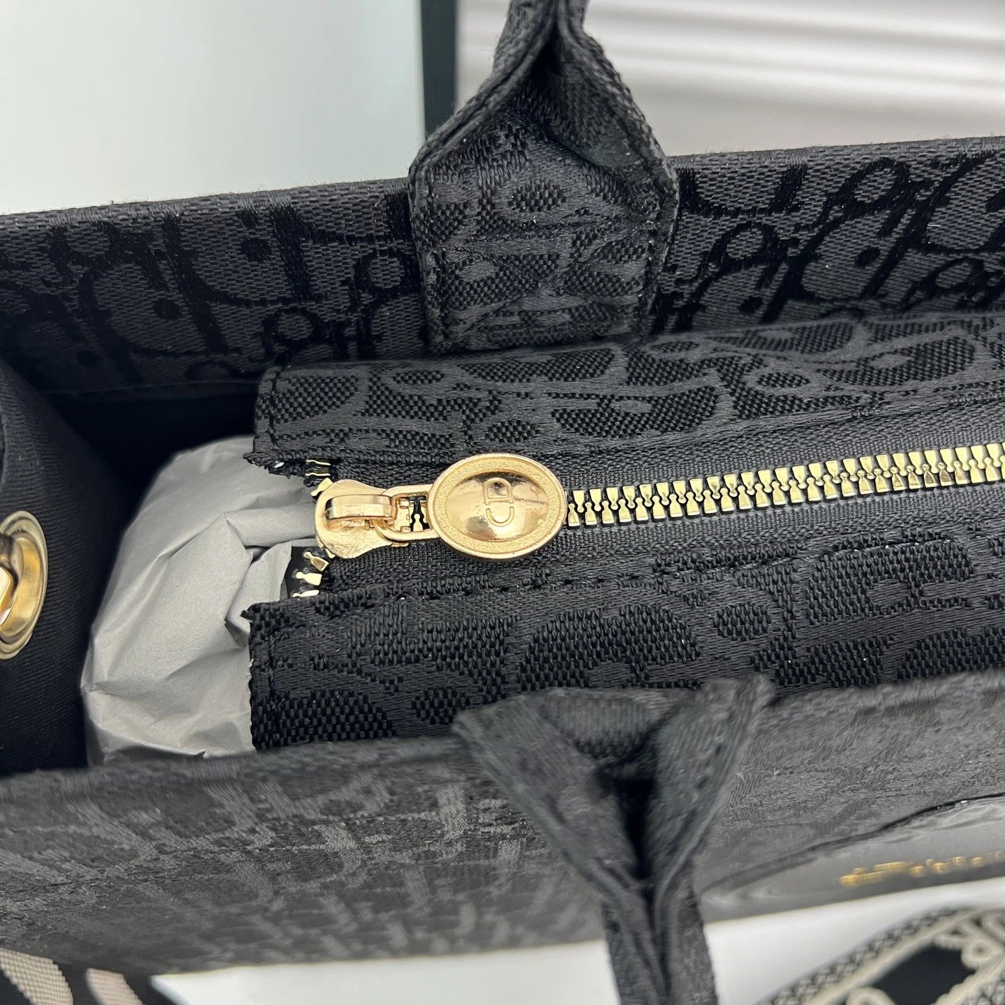 D10R迪澳 加大款 BookTote 品牌标志刺绣可调节可拆卸肩带 棉 手提包  女款 蓝色 2