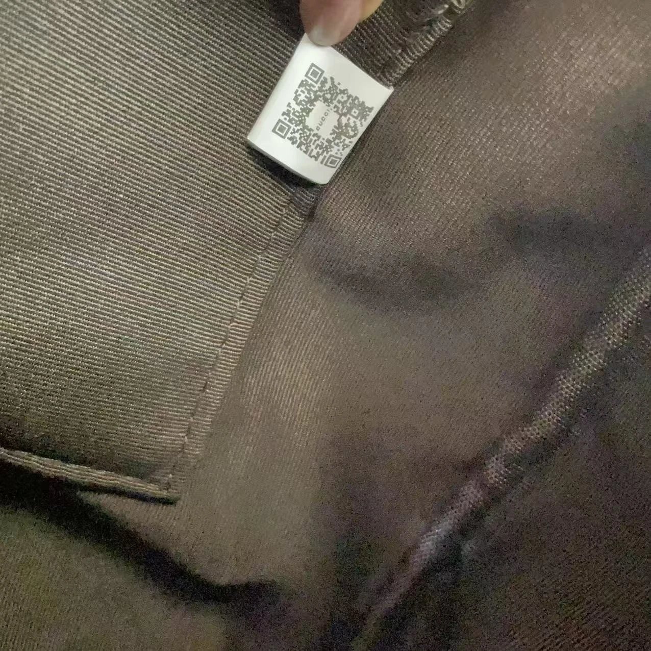 GUCC1古池 品牌印花经典时尚 小牛皮拼帆布 手提包 女款 褐色 9