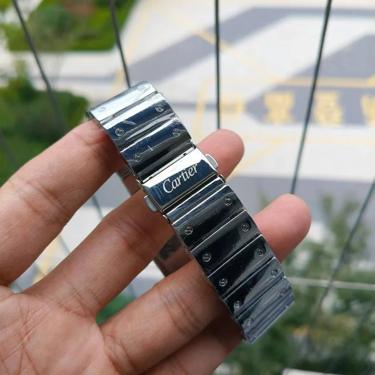 卡同款手表情侣对表防水石英表钢壳钢带防水潮牌休闲百达腕表 9