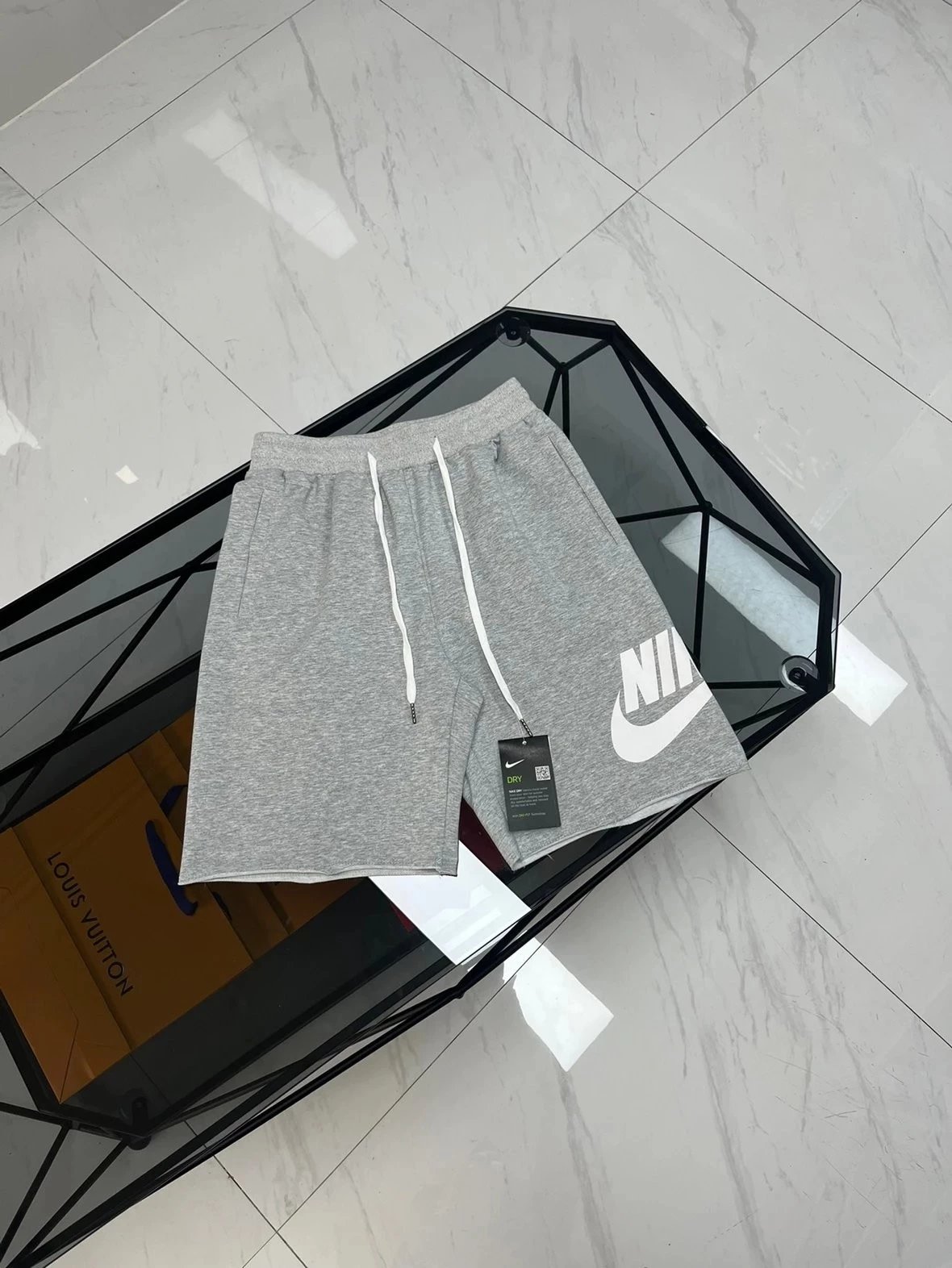 耐克NIKE夏季基础款运动宽松印花logo五分裤短裤 3