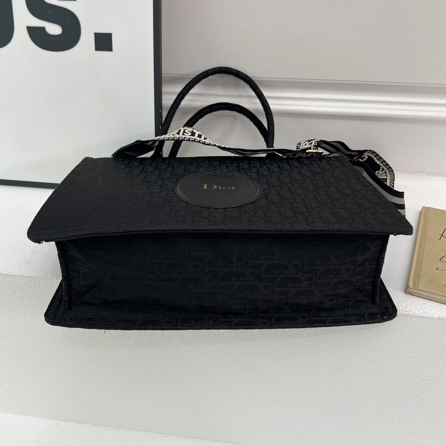 D10R迪澳 加大款 BookTote 品牌标志刺绣可调节可拆卸肩带 棉 手提包  女款 蓝色 8