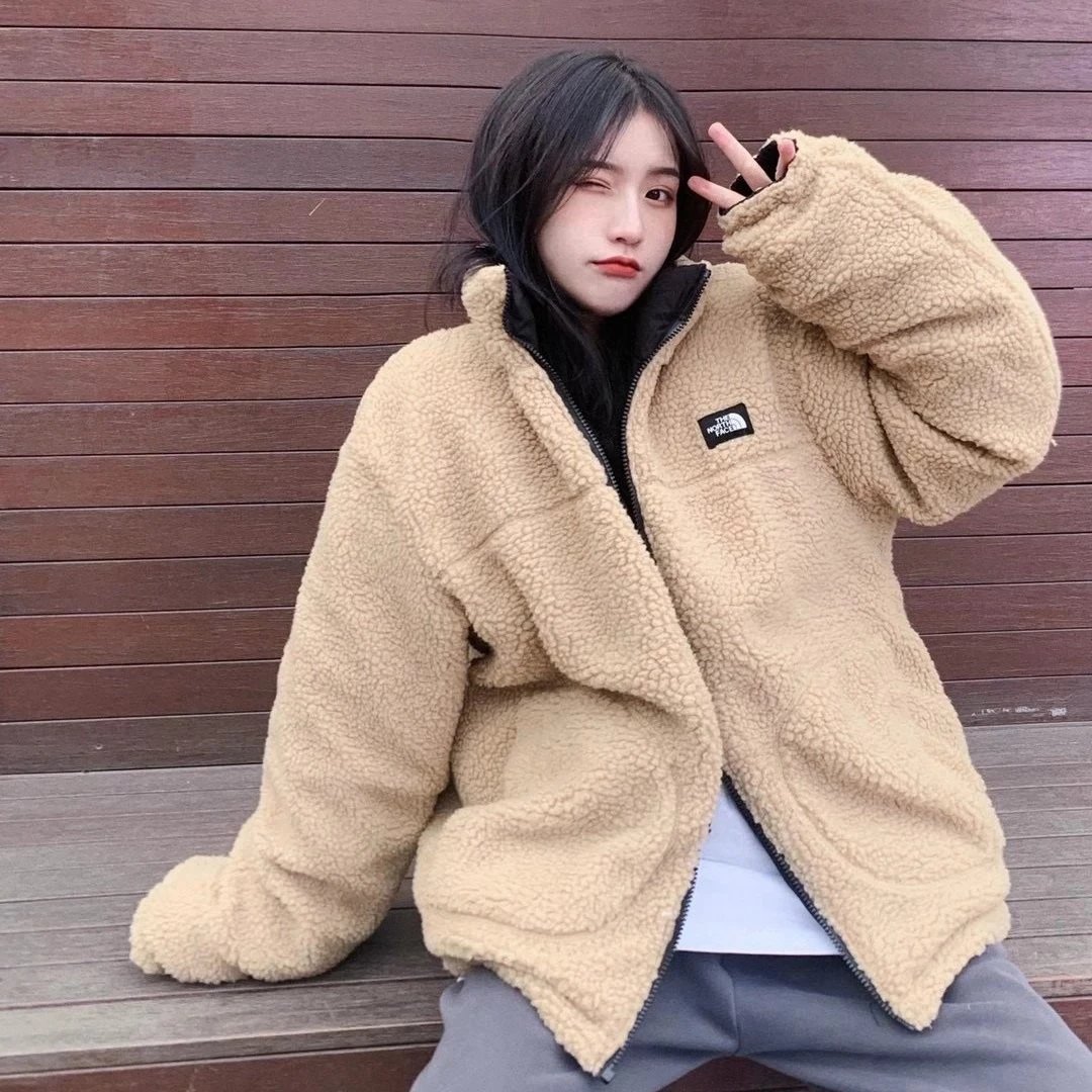 The North Face 北面双面穿羊羔毛棉服外套 秋冬加厚保暖摇粒绒棉袄夹克男女情侣同款 8