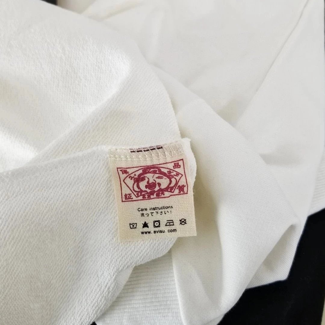 秋冬新款EVISU福神达摩不倒翁字母印花纯棉毛圈圆领套头情侣卫衣 9