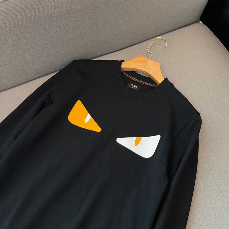 分秋冬潮牌男女款卫衣外套小怪兽恶魔眼睛印花logo字母套头上衣 7