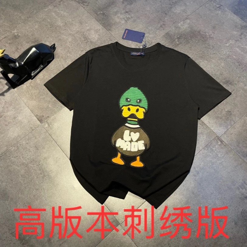 绿牌2022春夏王校长同款青年卡通小鸭子短袖T恤男宽松圆领创意潮牌ins 2