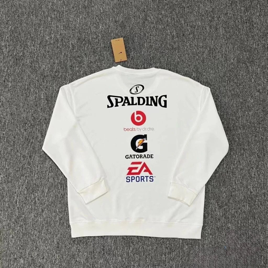 秋冬情侣六方联名针织印花圆领卫衣男女篮球运动休闲加绒套头衫 8