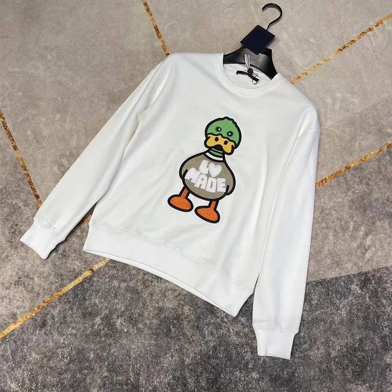 新品秋冬刺绣加绒款L联名绿头小鸭圆领卫衣男女情侣款上衣百搭爆款潮 10