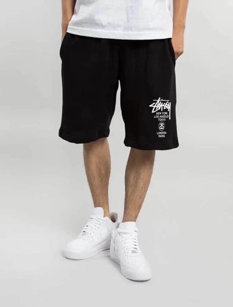 经典款Stussy斯图西白标毛圈短裤