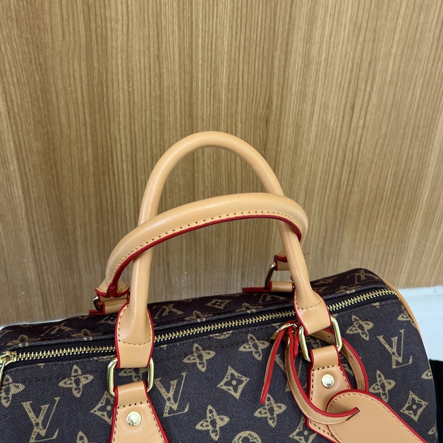 铝牌 Speedy Bandouliere 20 金色五金配件 涂层帆布 单肩斜挎手提包 女款 浅绿色 14