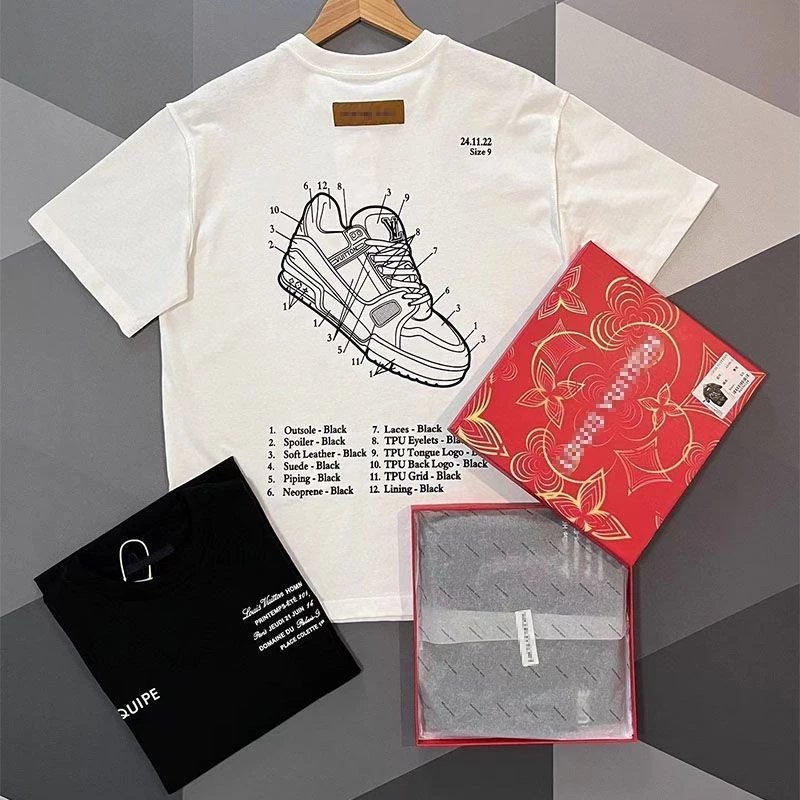 23ss新款鞋子印花短袖T恤男女同款 3