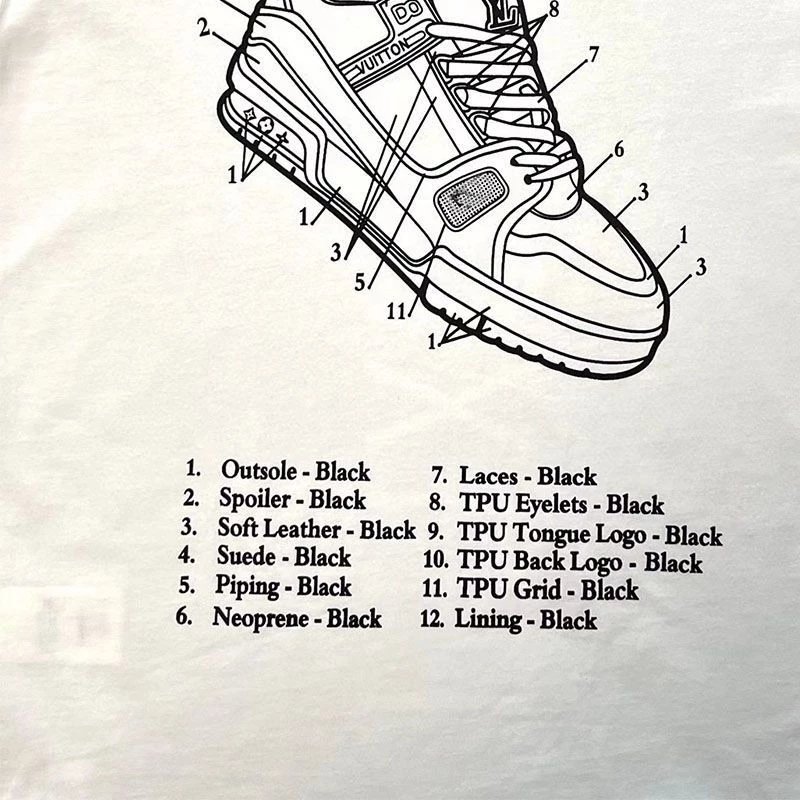 23ss新款鞋子印花短袖T恤男女同款 5