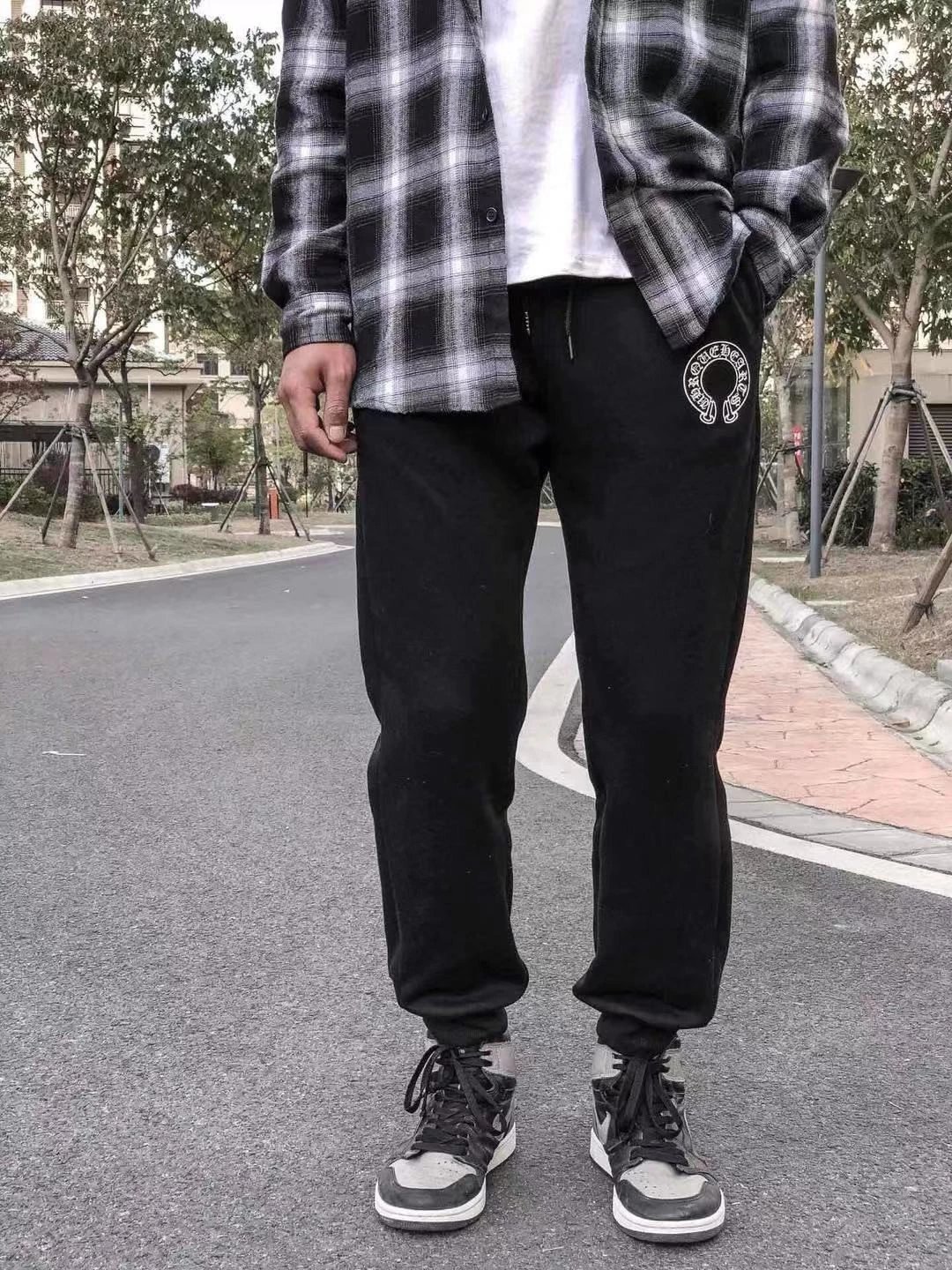 原包装吊牌Chrome 克罗心高端版本毛圈加厚款秋冬裤子印花男女同款百搭卫裤运动篮球长裤大码宽松休闲裤
M2XL 2