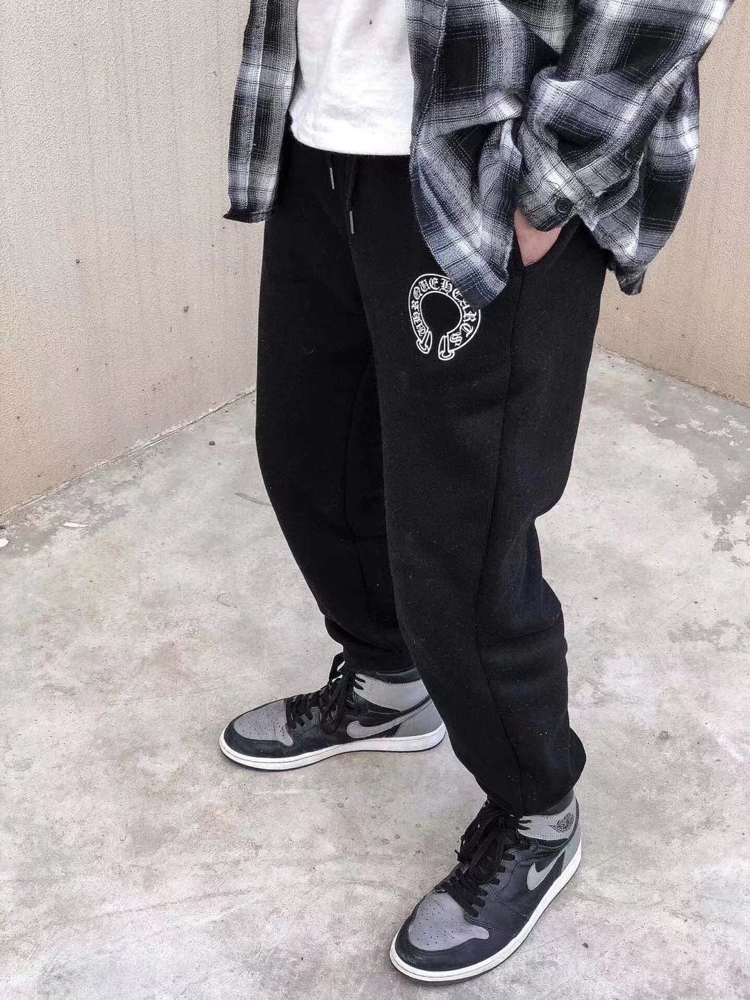原包装吊牌Chrome 克罗心高端版本毛圈加厚款秋冬裤子印花男女同款百搭卫裤运动篮球长裤大码宽松休闲裤
M2XL 5