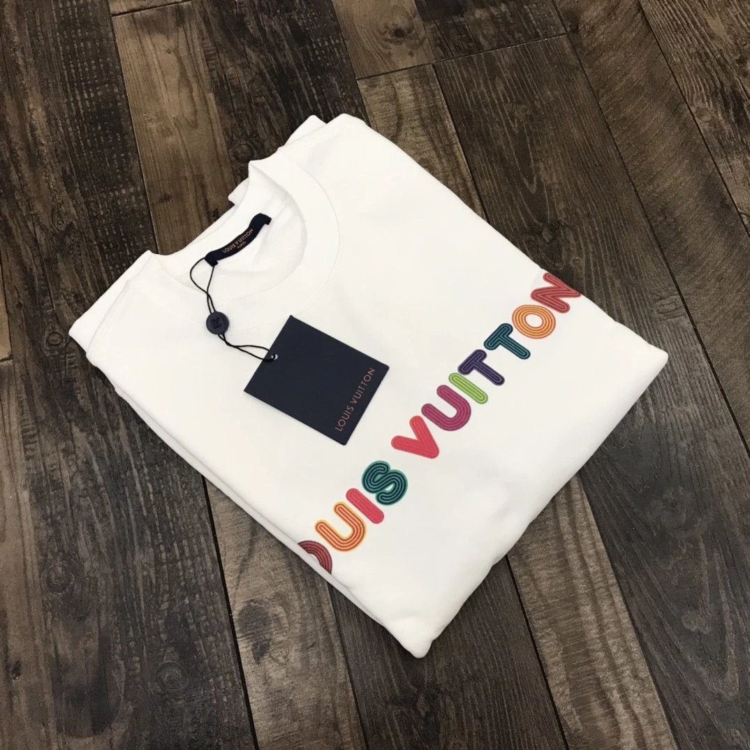 22FW 博览会限定彩虹字母印花圆领卫衣 定织定染400克4股毛圈布料经成衣洗水特殊处理后保证和ZP面料无色差袖口下摆螺纹均为同缸定染