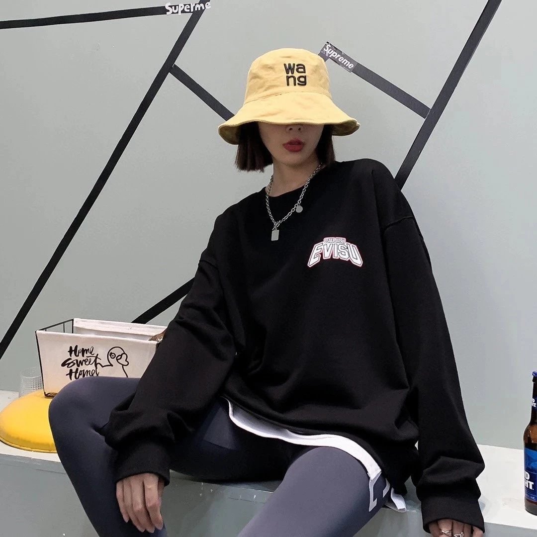 2022秋季新款后背达摩脸谱印花圆领加绒卫衣  5