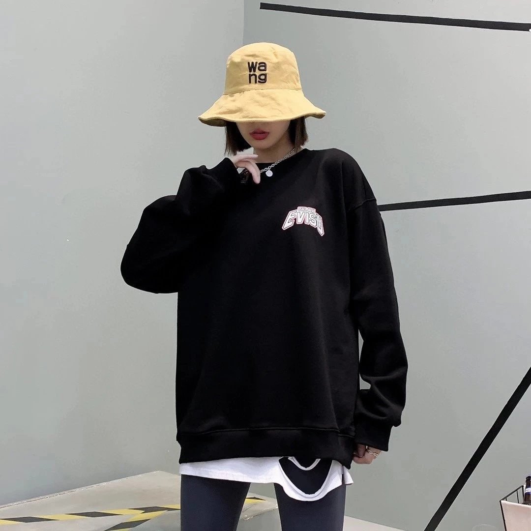 2022秋季新款后背达摩脸谱印花圆领加绒卫衣  7