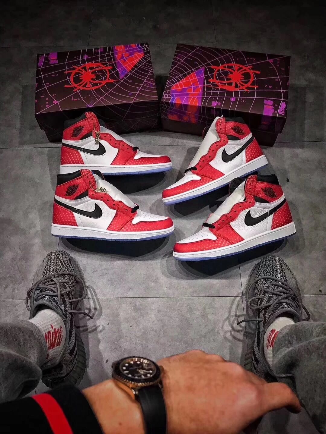 #H12纯原 AJ1“蜘蛛侠”Spider-man 原厂纸板楦头 PrimeAsia原厂材料 鞋身3M材料同步正品