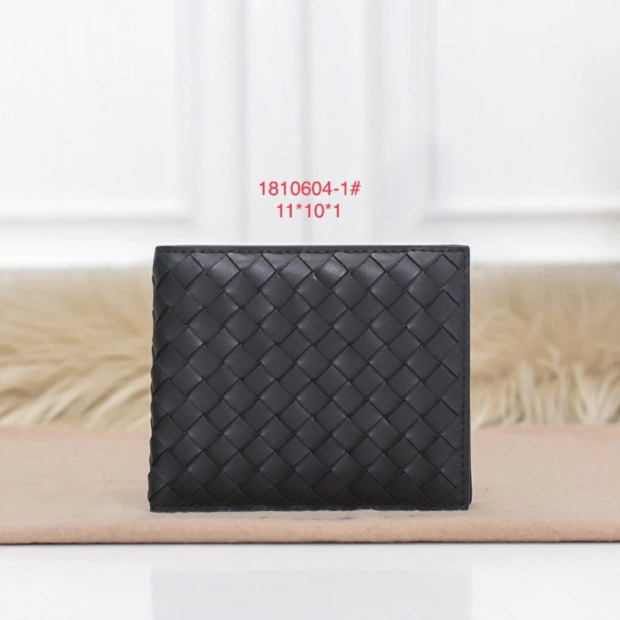 Only 145 yuan! bv tire cowhide pure handmade woven production black program butterfly wallet card bag men's bags package